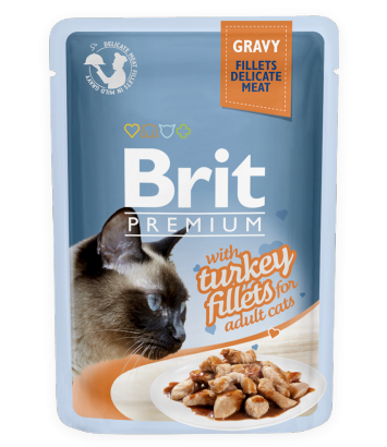 Brit Premium Cat Adult Turkey Fillets w sosie 85g