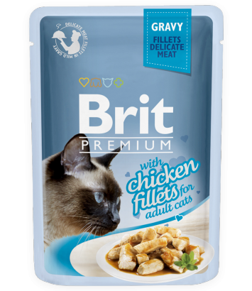 Brit Premium Cat Adult Chicken Fillets w sosie 85g