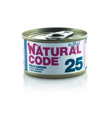 Natural Code Cat 25 Chicken and sardines in jelly 85g