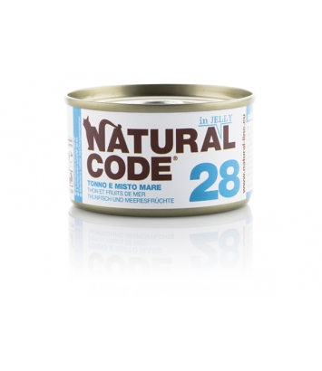 Natural Code Cat 28 Tuna and mixed seafood in jelly 85g