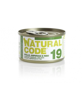 Natural Code Cat 19 Chicken, asparaguses and rice 85g