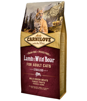 Carnilove Cat Lamb & Wild Boar Sterilised - 6kg