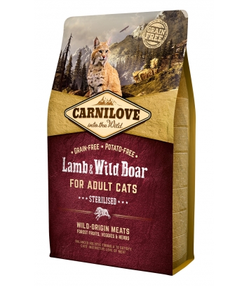 Carnilove Cat Lamb & Wild Boar Sterilised - 2kg