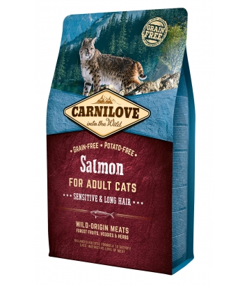 Carnilove Cat Salmon Sensitive & Long Hair - 2kg