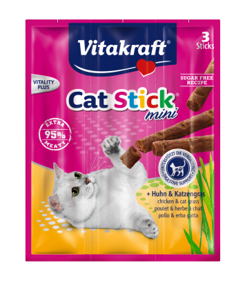 Vitakraft Cat-Stick Mini - Kurczak i trawa