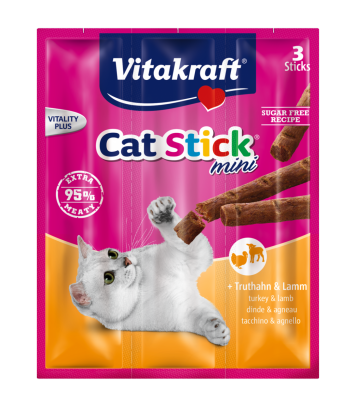 Vitakraft Cat-Stick Mini - indyk + jagnięcina - 6 sztuk