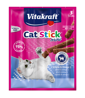 Vitakraft Cat-Stick Mini - Flądra & Omega 3