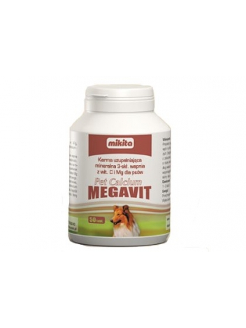 Pet Calcium Megavit - 50 tabletek