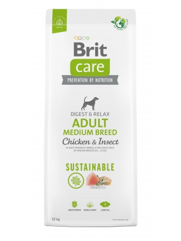 Brit Care Dog Sustainable Adult Medium Chicken & Insect  12kg