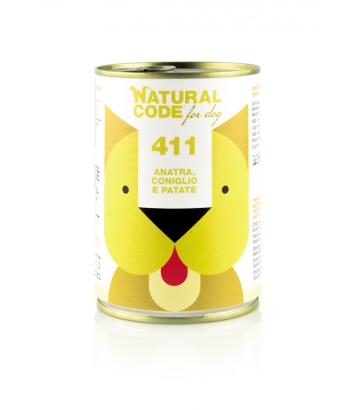 Natural Code DOG 411 duck, rabbit and potatoes 400g