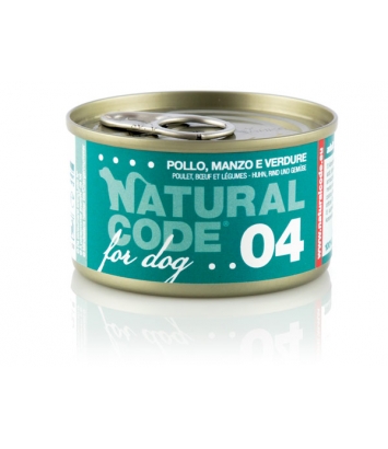 Natural Code DOG 04 Chicken, beef and vegetables 90g