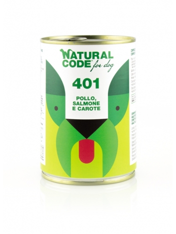 Natural Code DOG 401 chicken, salmon and carrots 400g