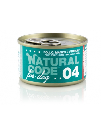 Natural Code DOG 04 Chicken, beef and vegetables 90g