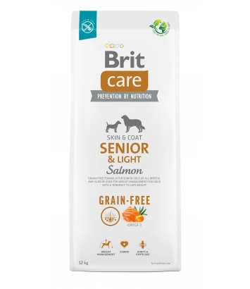 Brit Care Dog Grain-free Adult Senior & Light Salmon 12kg