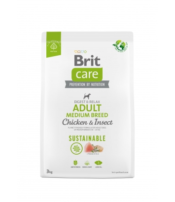 Brit Care Dog Sustainable Adult Medium Chicken & Insect  3kg