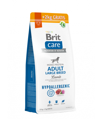 Brit Care Dog Hypoallergenic Adult Large Breed Lamb 12kg+2kg GRATIS