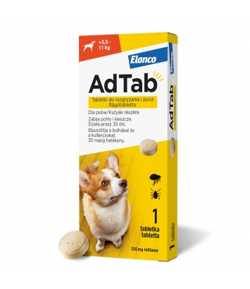 AdTab tabletka na kleszcze i pchły dla psa (>5,5-11kg)