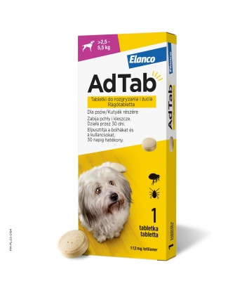 AdTab tabletka na kleszcze i pchły dla psa (>2,5-5,5kg)