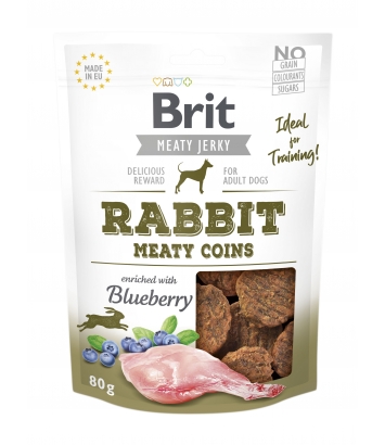 Brit  Rabbit Meaty Coins 80g