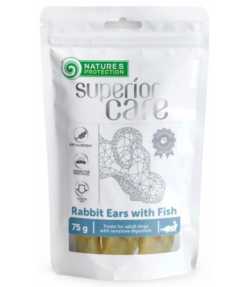 Nature's Protection Superior Care Rabbit ears with fish 75g