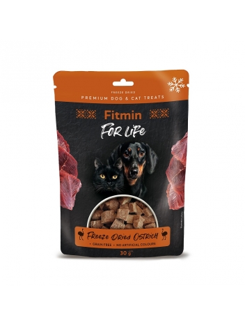 Fitmin For Life Dog & Cat Freeze Dried Ostrich 30g