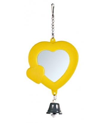 Lusterko w kształcie serca z dzwonkiem - 7cm