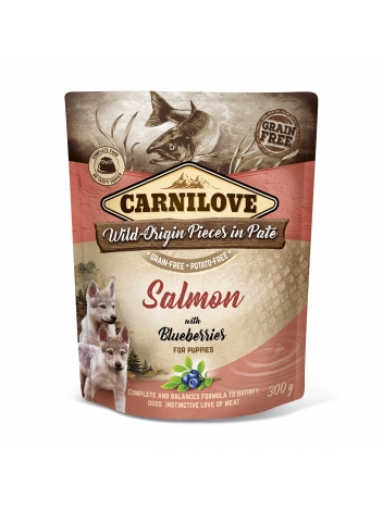 Carnilove Dog Salmon & Blue Berries Puppies 300g