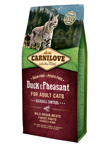 Carnilove Cat Duck & Pheasant Hairball - 6kg