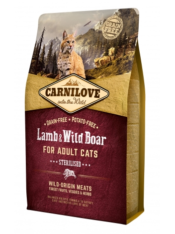 Carnilove Cat Lamb & Wild Boar Sterilised - 2kg
