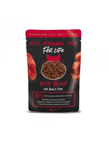 Fitmin For Life Cat Adult Beef 85g