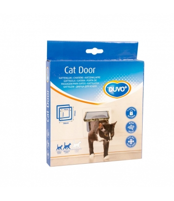 DUVO+ drzwi dla kota do każdej grubości drzwi 19x19,7 cm