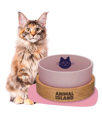 Animal Island miska dla kota 0,9ml Cashmire Pink