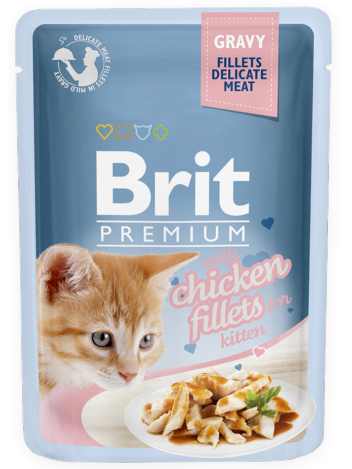 Brit Premium Kitten Chicken Fillets w sosie 85g
