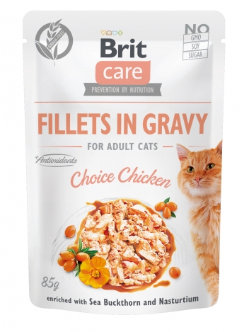 Brit Care Cat Fillets in Gravy Chicken 85g