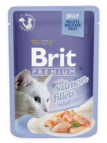 Brit Premium Cat Adult Salmon Fillets w galaretce 85g