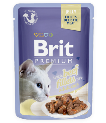 Brit Premium Cat Adult Beef Fillets w galaretce 85g