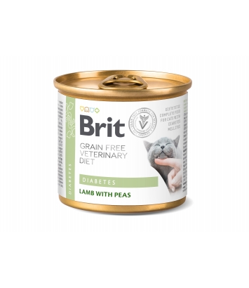 Brit Veterinary Diets Cat GF Diabetes Lamb & Pea 200g