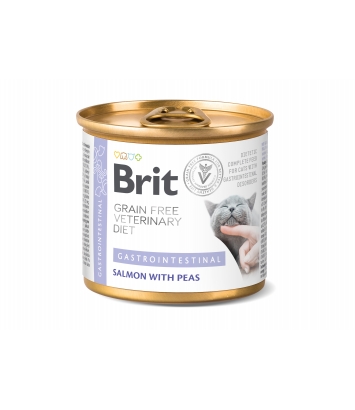 Brit Veterinary Diets Cat GF Gastrointestinal Salmon & Pea 200g