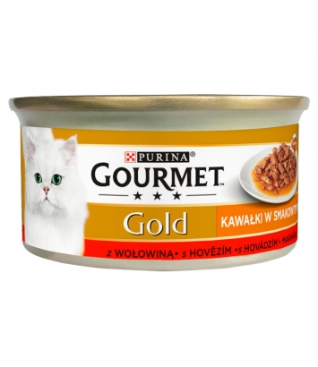 Gourmet Gold 85g kawałki w sosie z wołowiną