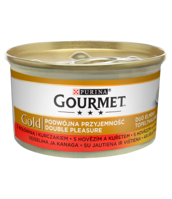 Gourmet Gold 85g - wołowina z kurczakiem w sosie