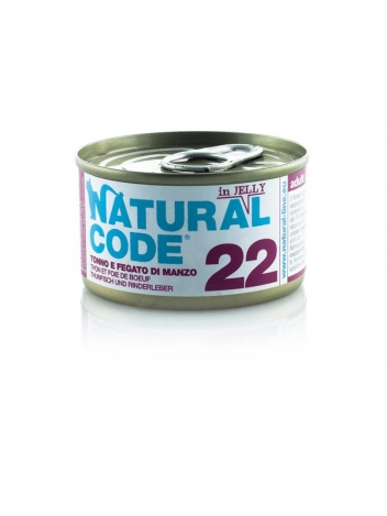 Natural Code Cat 22 Tuna and beef liver in jelly 85g