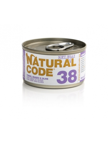 Natural Code Cat 38 Tuna, beef and olives 85g
