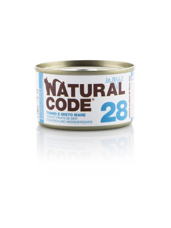 Natural Code Cat 28 Tuna and mixed seafood in jelly 85g