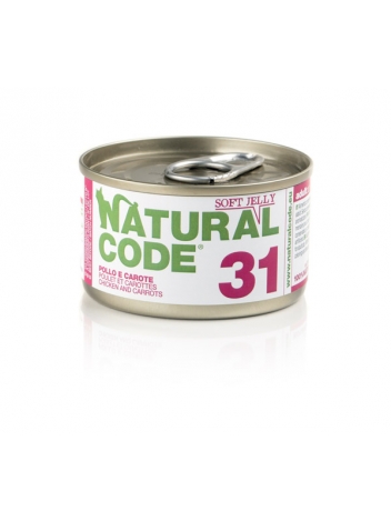 Natural Code Cat 31 Chicken and carrots in jelly 85g