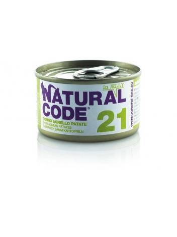 Natural Code Cat 21 Tuna, lamb and potatoes in jelly 85g
