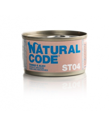 Natural Code Cat ST04 Tuna and anchovies 85g
