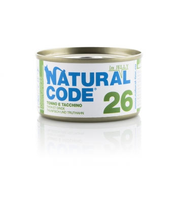 Natural Code Cat 26 Tuna and turkey in jelly 85g