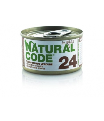 Natural Code Cat 24 Tuna, beef and vegetables in jelly 85g