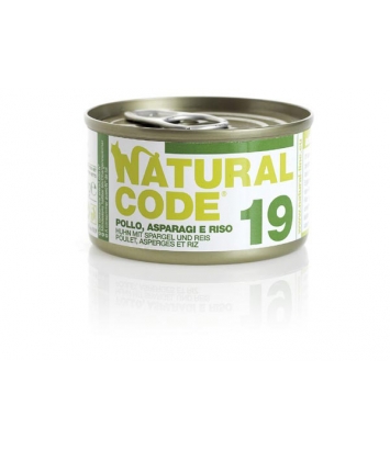 Natural Code Cat 19 Chicken, asparaguses and rice 85g