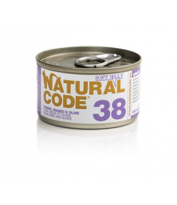 Natural Code Cat 38 Tuna, beef and olives 85g